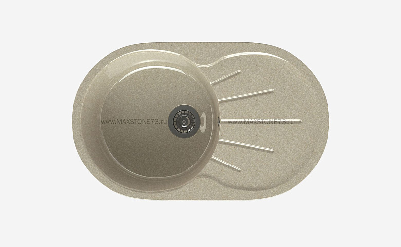 MAXSTONE Мойка глянцевая MS-5 (ванильный камень) 735*450*215